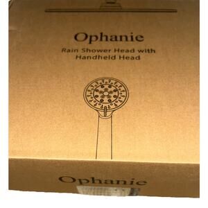 OPHANIE 12 Inch Rain Shower Head with Handheld (Chrome)  New & Sealed